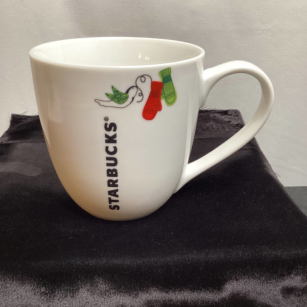 Starbucks 13 oz Mug with Mittens and dove  2011